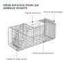 Folding capture cage trap for small animals like rats and mice - 2 doors handle 66 x 24 x 30.5 cm grey steel Image 5