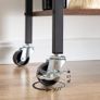 Drinks Trolley on Wheels, Bar Cart Trolley, 3-Tier Kitchen Serving Trolley with Glass Holder and Wine Rack, Freely Rotating and Lockable Wheels, for Dining Room, Rustic Brown (FREE POSTAGE) Image 4