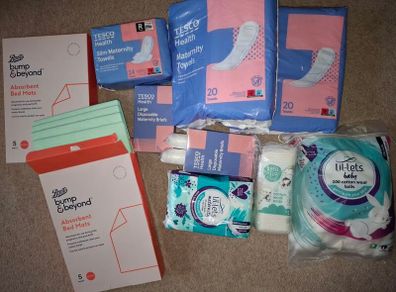 maternity pads, towels, bed mats, wool pads/balls, briefs