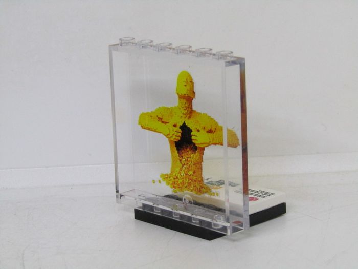 LEGO Rare The Art Of The Brick By Nathan Sawaya Lego Printed Museum Exhibit Limited Edition Promo Printed On A Lego Plastic Glass Window This Sculpture Simply