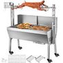 25W W Baffle 132LBS Electric Roaster Grill 2 in 1 BBQ Rotisserie Grill W/ Lockable Wheels for Roasting Sheep, Turkey, Beef, Fish Image 2