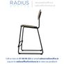 New School Low Armless Stool with Footrest Image 3