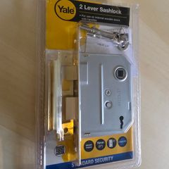 Yale P-M246-PB-76 2 Lever Mortice Sashlock, Visi Pack, Suitable for Internal Doors, Brass Finish, 3 Inch/76 mm