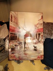 large glossy Paris scene picture