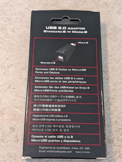 AudioQuest adapter for Chord Mojo or similar