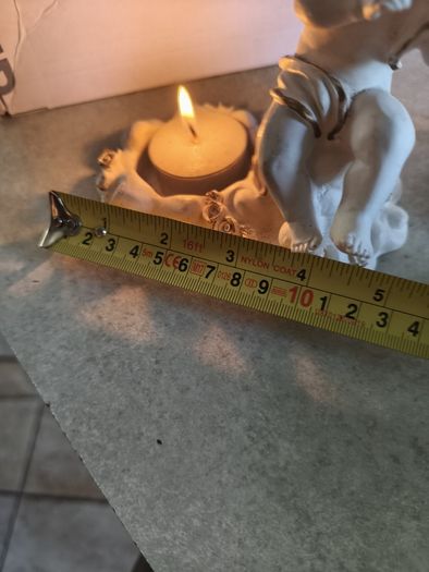 Set Of  2  Cupid Candle Night Lite Holders