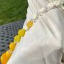 NEW Handmade Yellow Marshmallow 1930s Bead Necklace by Irish Designer helenrose Image 2