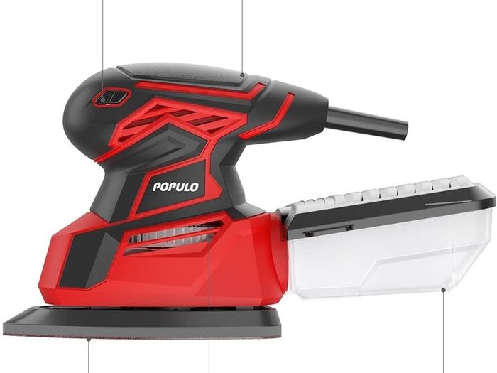 NEW SALE Electric Mouse Sander, 130W 14000RPM 230V Detail Sander with 12Pcs Sandpapers, Hand Sanders for Wood with Dust Collector, Compact Sanding Machine