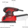 NEW SALE Electric Mouse Sander, 130W 14000RPM 230V Detail Sander with 12Pcs Sandpapers, Hand Sanders for Wood with Dust Collector, Compact Sanding Machine Image 5