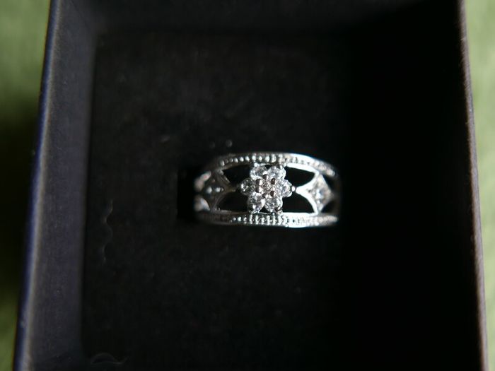 Vintage White Sapphire Floral Ring