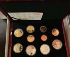 2022 Luxembourg Euro Coin Set Proof. 10 Coins.