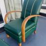 Art Deco restored Vintage 1930s Bentwood fireside chair in faux leatherette Image 8