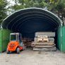 2 x 20ft storage containers and dome shelter Image 2