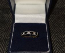 9ct Gold Sapphire and Diamond Ring