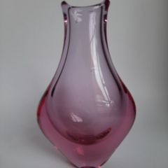 Vintage czechoslovakian glass vase M. Klinger midcentury Czech Republic