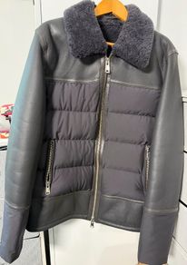 Reiss Leather Combo Jacket Size L