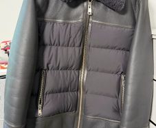 Reiss Leather Combo Jacket Size L