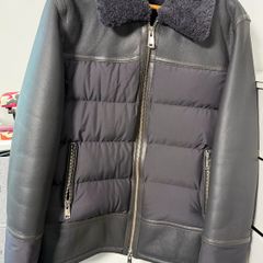Reiss Leather Combo Jacket Size L