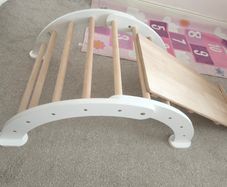 Littletown wooden climbing arch and slide