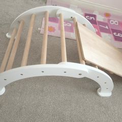 Littletown wooden climbing arch and slide