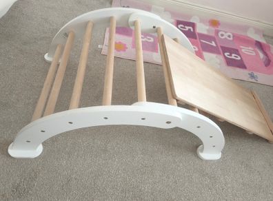 Littletown wooden climbing arch and slide