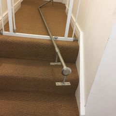 Stainless steel pole with angle, brackets and ends for sale