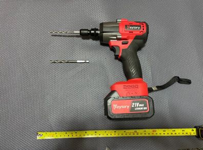 Cordless Impact Wrench,1/2" Brushless Power Impact Gun,2500RPM Electric Wrench, Max Torque 550N.m with 4 Sockets, 12PCS Screwdriver Bits, 4.0Ah Battery & Carry Box for Car Home