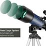 Telescope for Adults Beginners, 70mm Aperture 400mm AZ Mount Fully Multi-Coated Optics Refractor Portable Telescopes, Travel Telescope with Tripod and Phone Adapter-Blue Image 2