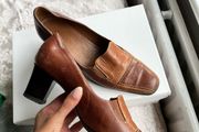 Vintage Ban Dal Two-Tone Brown Leather Heels 4.5