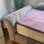 Grey Velvet Double bed Image 2
