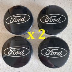 (x 2 sets) Ford Centre Caps (Black) Free Post