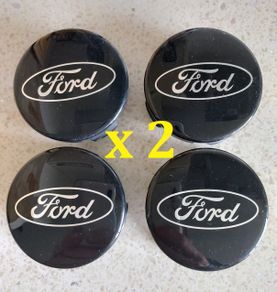 (x 2 sets) Ford Centre Caps (Black) Free Post