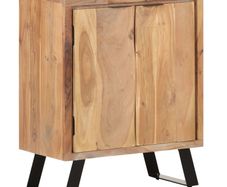 Sideboard 60x36x76 cm Solid Acacia Wood with Live Edges
