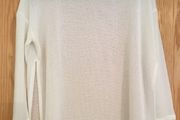 RI White Split Hem Sheer Jumper New
