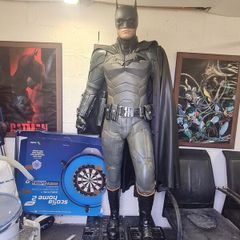 Life size statue of Robert Pattinson as Batman as seen in the 2022 hit movie