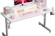 Small Gaming Desk with Monitor Stand, 106.6 CM LED Computer Desk