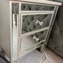 Silver mirror bedside lockers Image 2