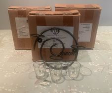 3 black tealight holders