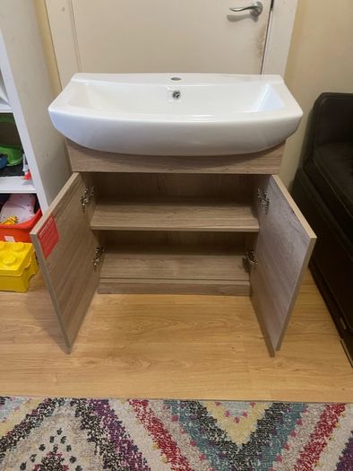 Ikoma Bathroom Vanity Unit & Basin Halifax Oak