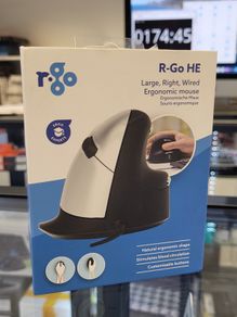 R-GO HE Ergonomic Vertical Wired Mouse Medium Right Hand RGOHELE