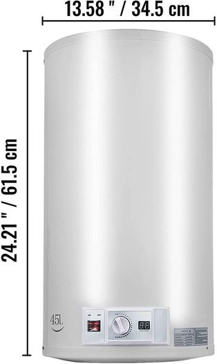 Electric Hot Water Tank 2 kW, Water Heater 45 L, Temperature Adjustment