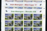 2001 Ireland Irish Motorsport Commemorative Stamps Sheetlet Plate 1A1A1A1A Mint Never Hinged (MNH)