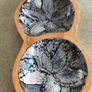 Handcrafted  Wood Bowl Shell Inlays Image 5