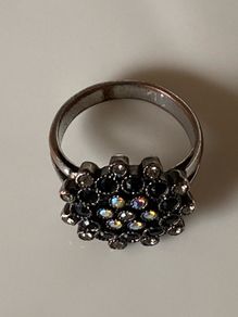 Black Round Cocktail Ring