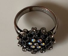 Black Round Cocktail Ring