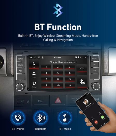 Radio For VW Volkswagen Multivan Transporter Android Auto Car Multimedia Player 2din GPS Stereo HiFi Head Unit