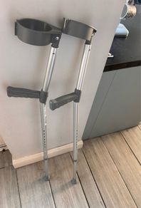 two crutches adjustable