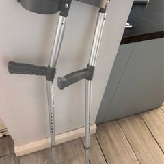 two crutches adjustable