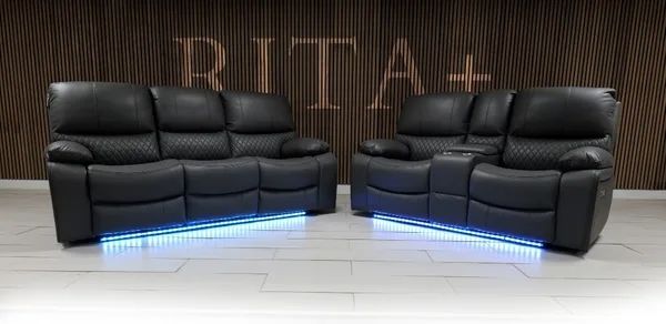 Rita plus electric Recliner Sofa Dark grey