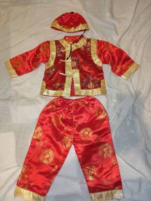 Toddler Traditional Chinese Costume, Lunar New Year Outfit for Boys Aged 3 to 5